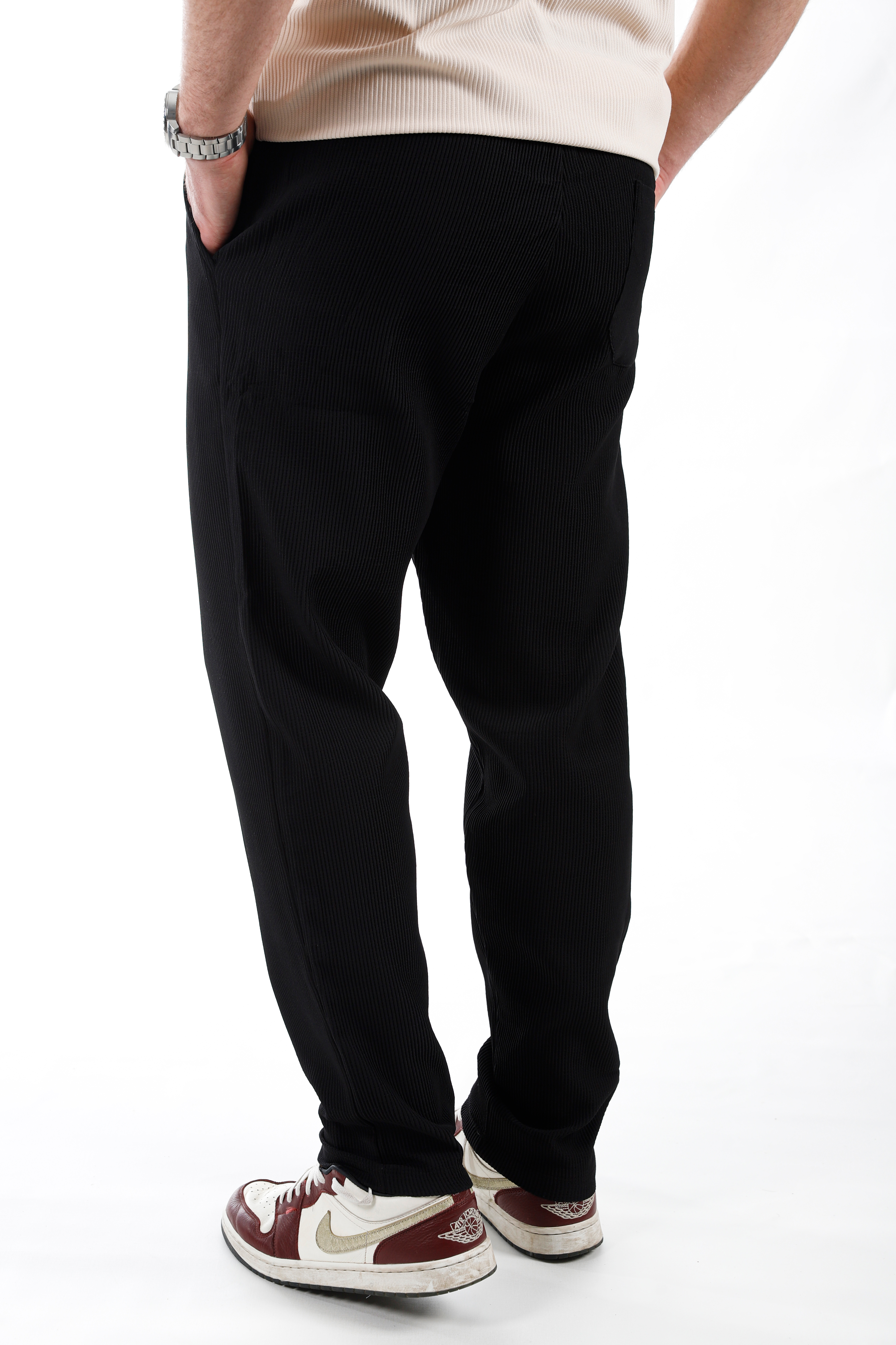 AXEL OTTOMAN BAGGY JOGGER SİYAH PANTOLON - 2