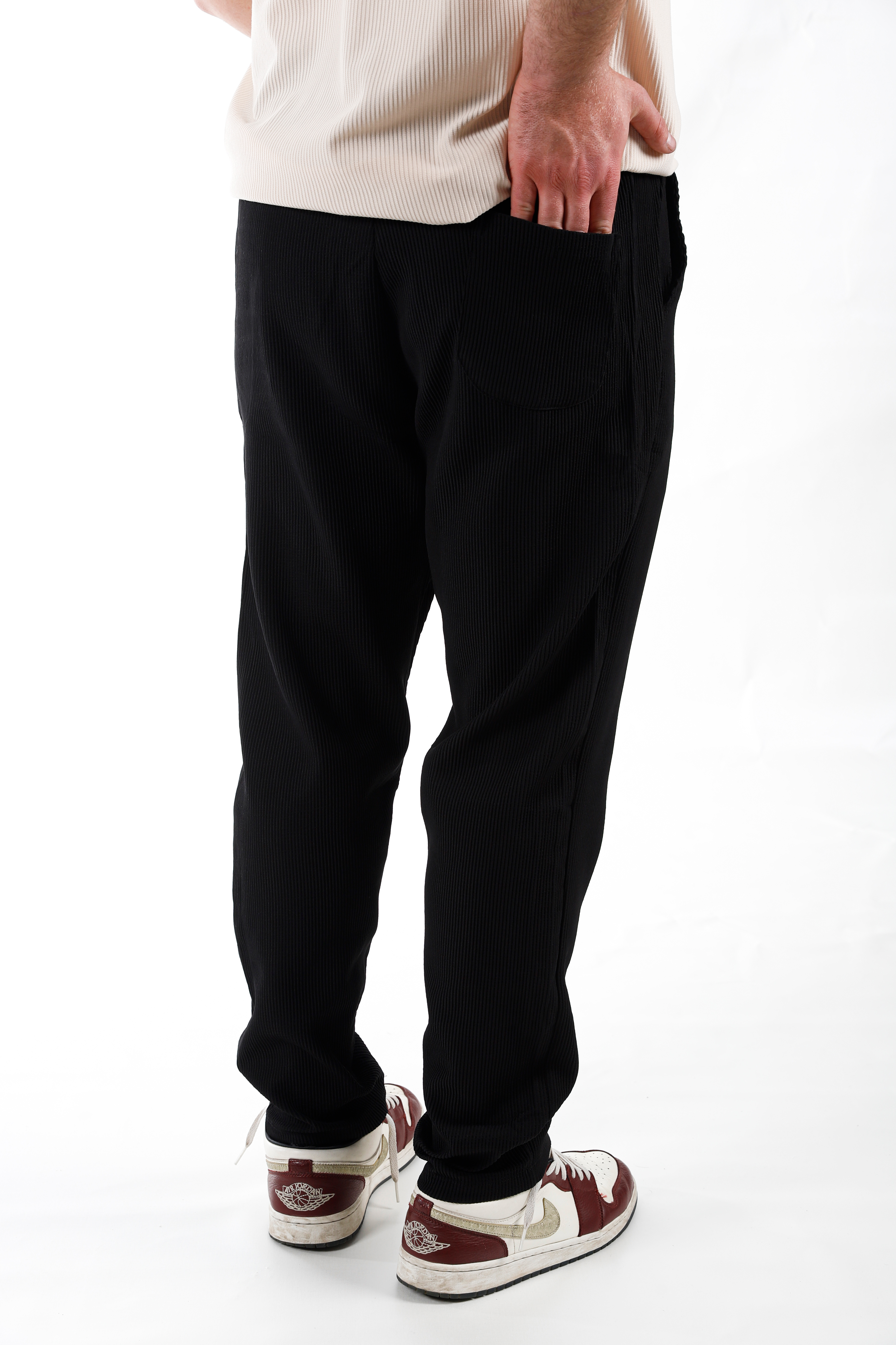 AXEL OTTOMAN BAGGY JOGGER SİYAH PANTOLON - 3