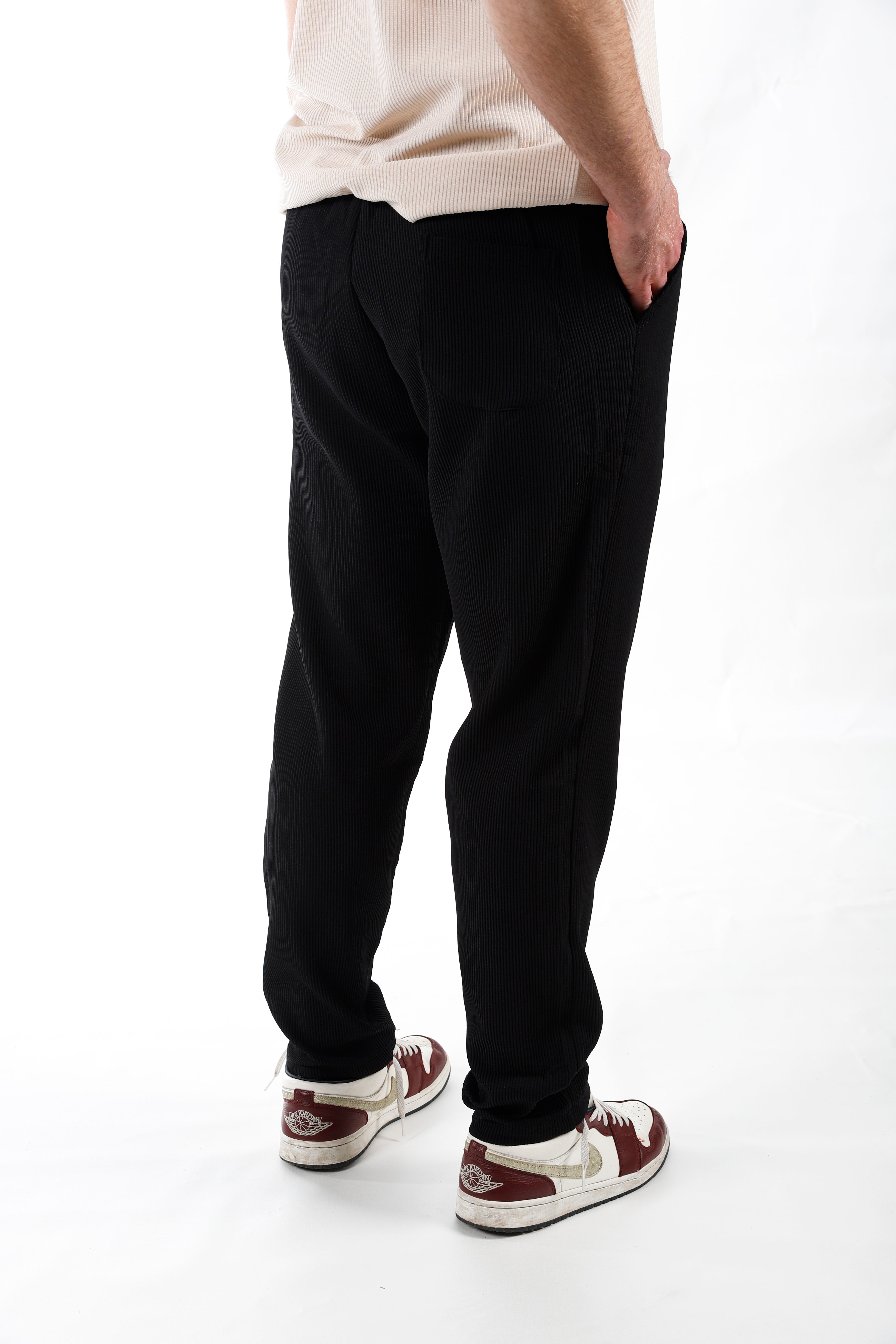 AXEL OTTOMAN BAGGY JOGGER SİYAH PANTOLON - 4