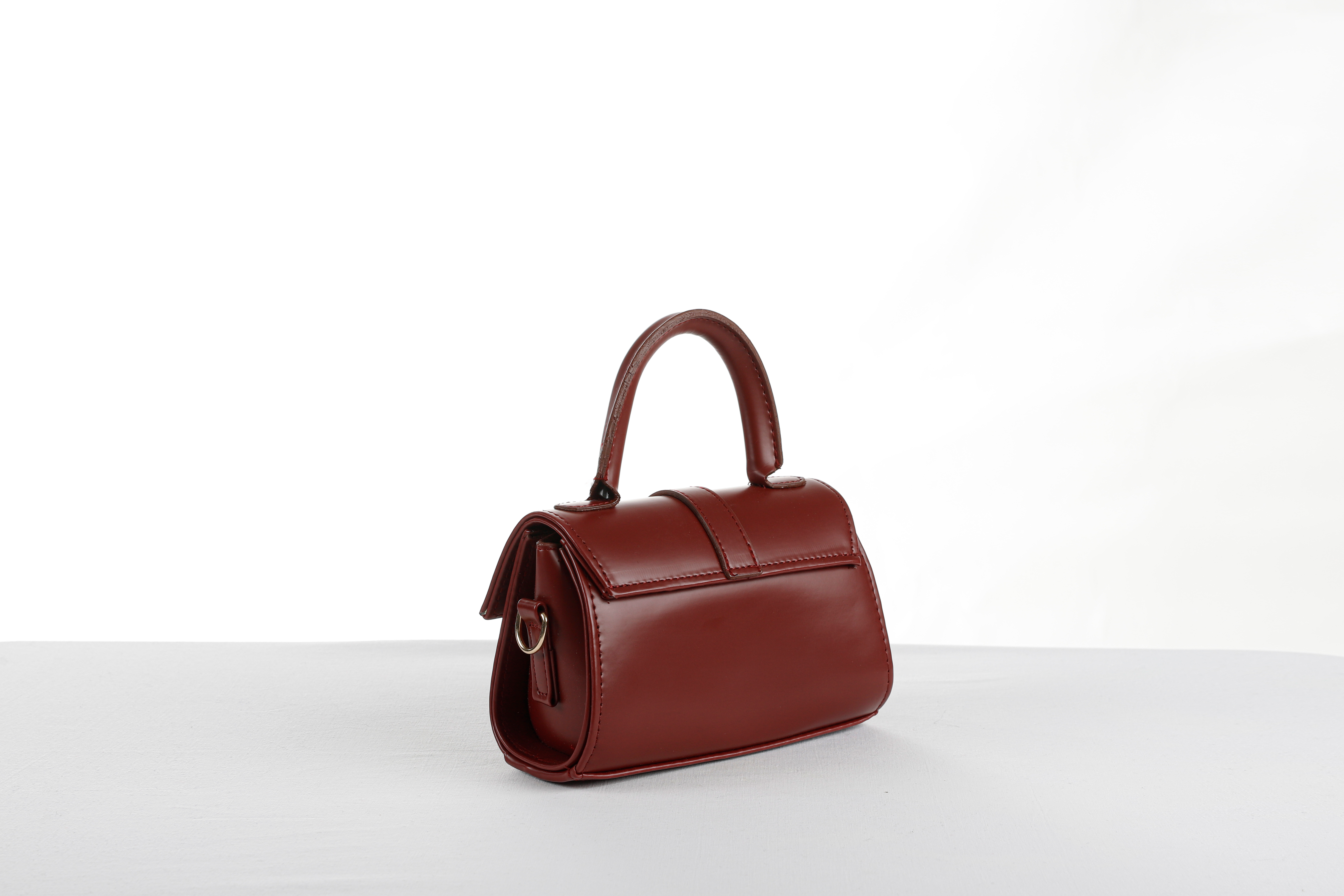 EL ÇANTASI CHERRY RED DERİ BAGET - 2