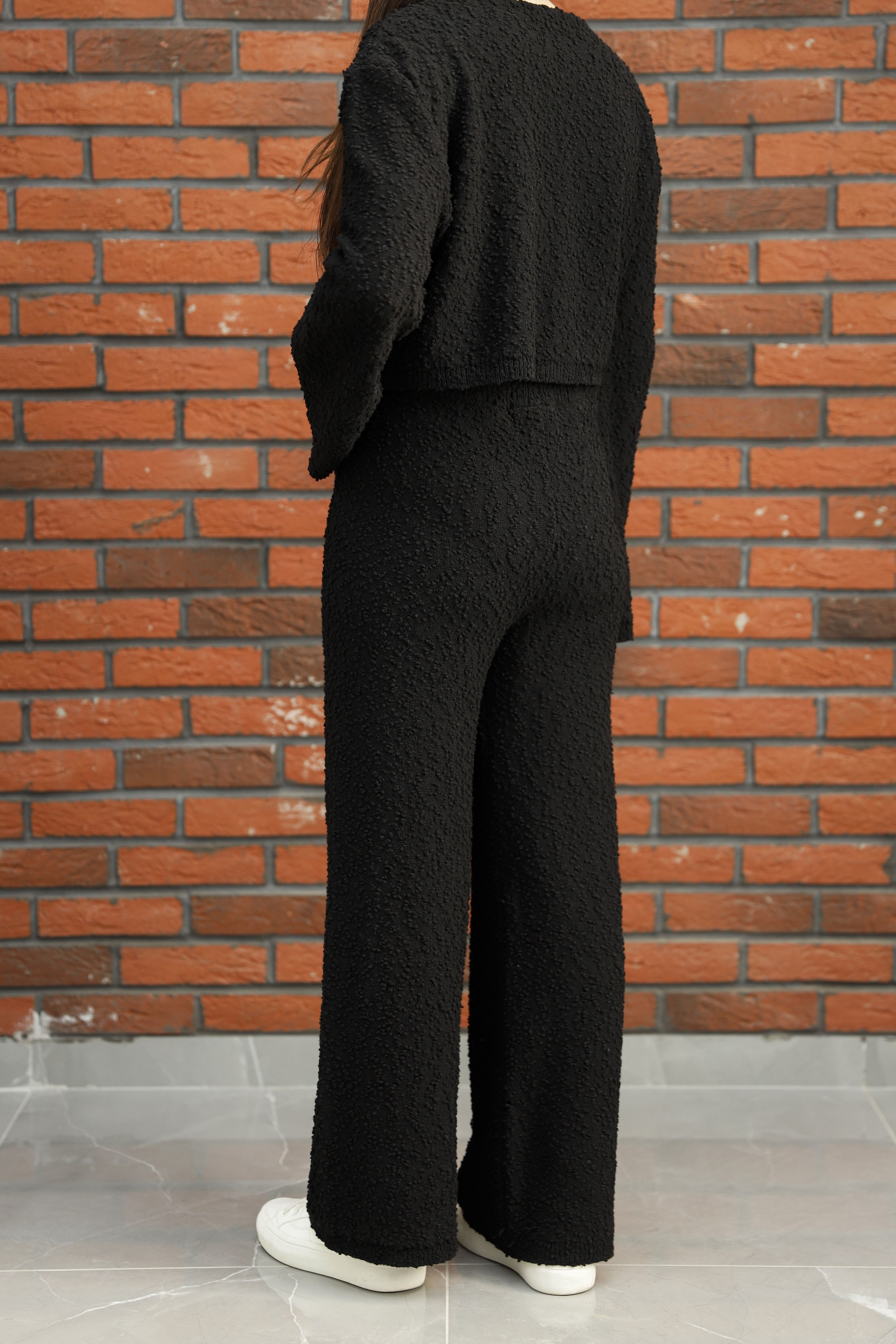 SİYAH CROP PANTOLON TAKIM - 4