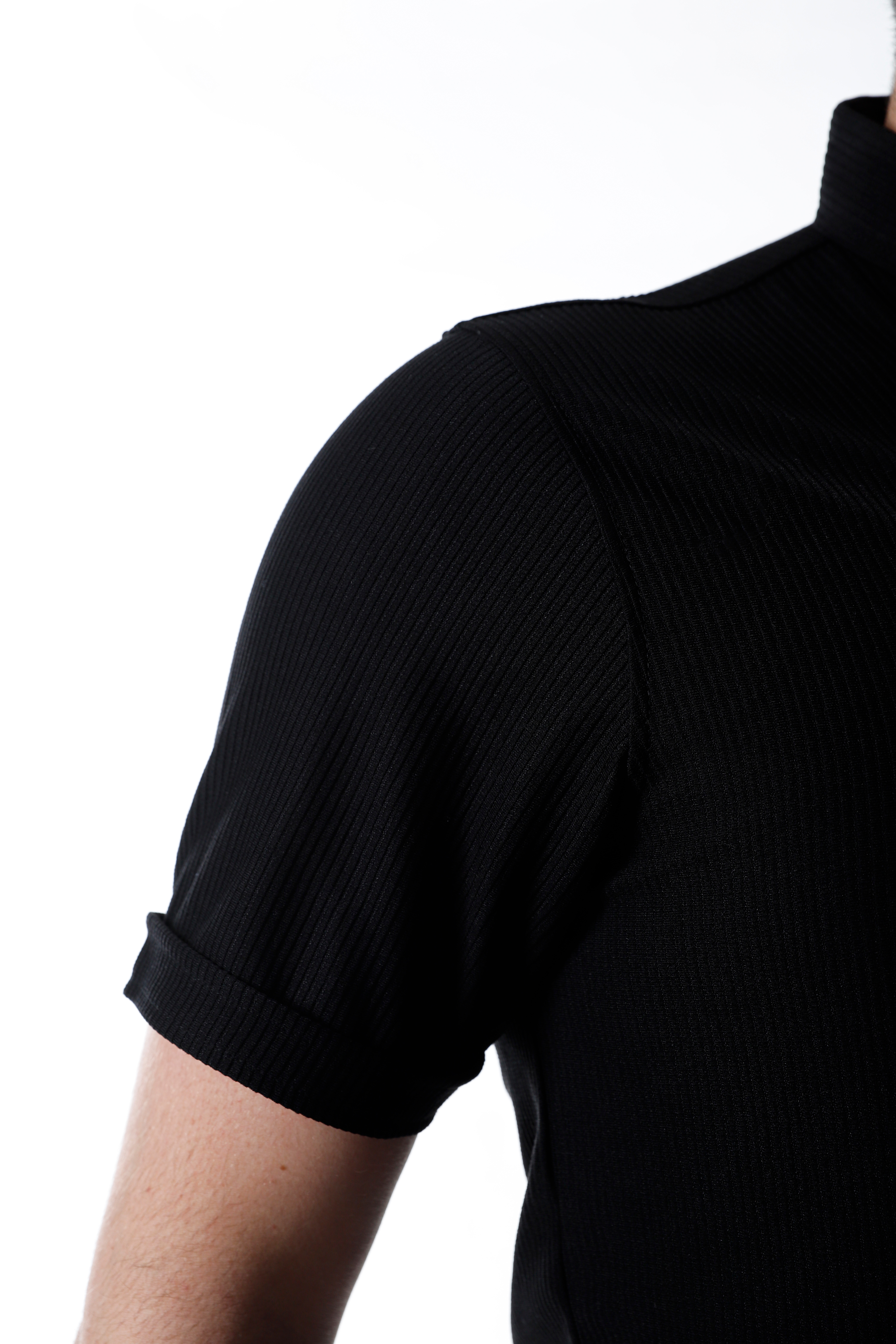 SİYAH OTOBAN POLO YAKA T SHİRT - 5